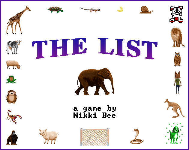 The List, a game by Nikki Bee